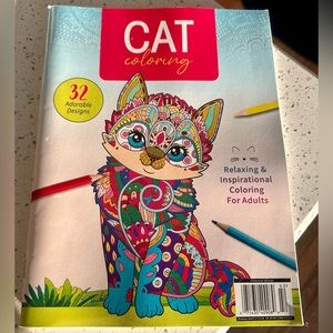 Cat coloring book - brand new - 32 adorable designs